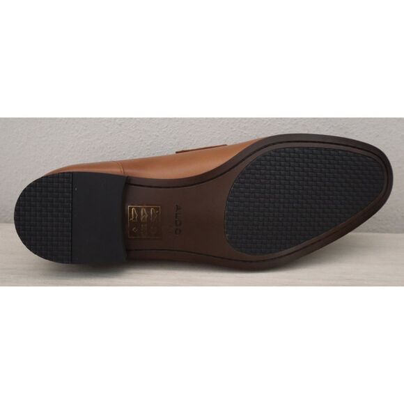 ALDO 220-001-043 Men's Sz 12D Cognac Brown Leather Smooth Marinho Loafers - Picture 9 of 13